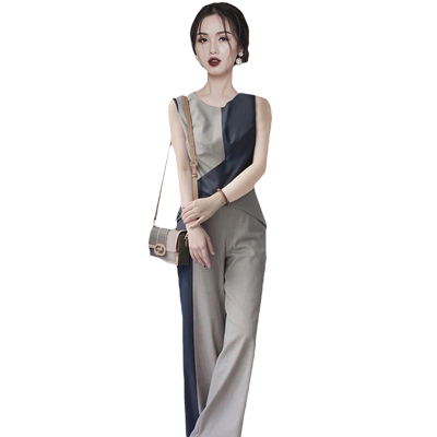 洋气时髦女神范职业阔腿裤套装女
