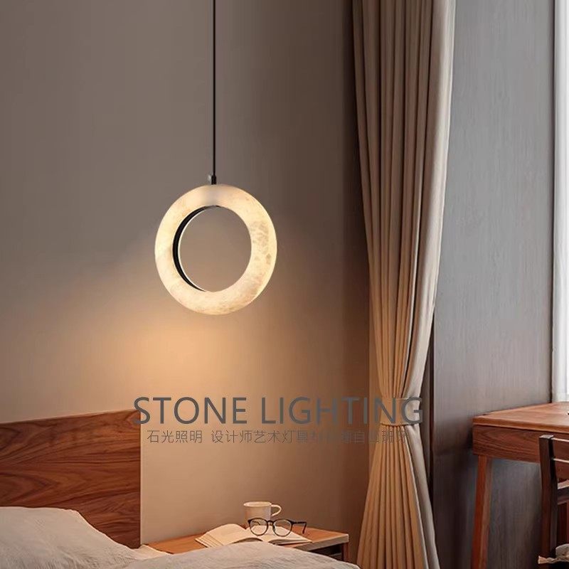 全铜云石吊灯轻奢个性圆环餐厅吧台客厅电视柜背景墙床头吊线灯,家装灯饰光源,餐厅吊灯,淘宝优惠券,粉丝福利购,淘宝优惠卷