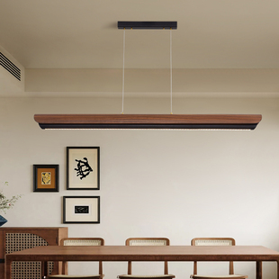 宋氏美学饭厅吊灯轻奢现代茶室简约岛台吧台餐桌高端一字长条灯具