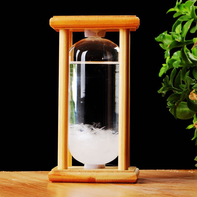 创意木框天气预报瓶风暴瓶时尚家居饰品摆件生日礼物