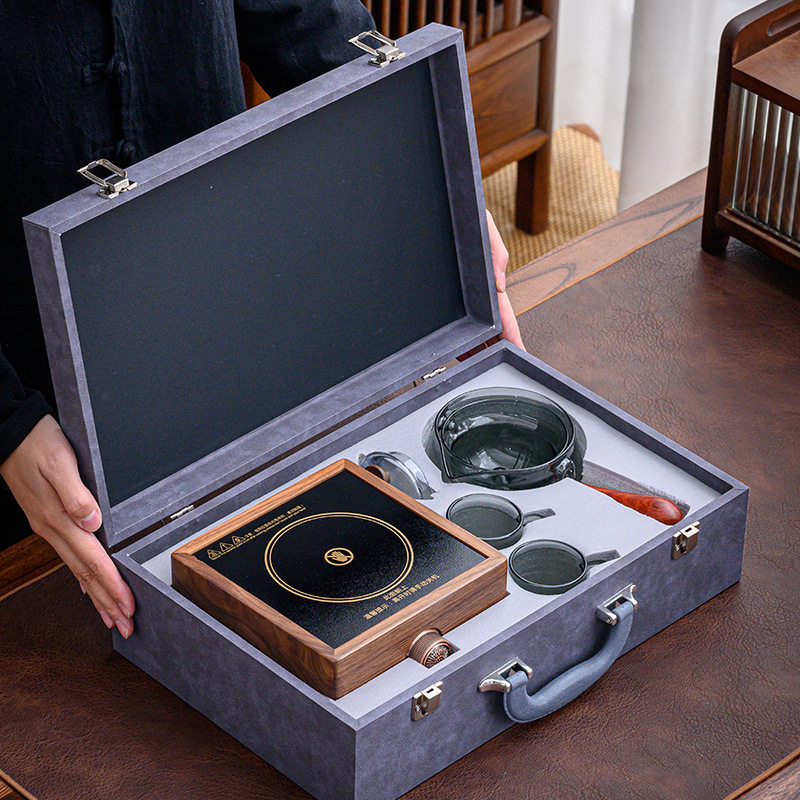 胡桃木电陶炉煮茶炉耐高温玻璃煮茶器茶杯围炉煮茶全套商务礼品,餐饮具,煮茶炭,淘宝优惠券,粉丝福利购,淘宝优惠卷