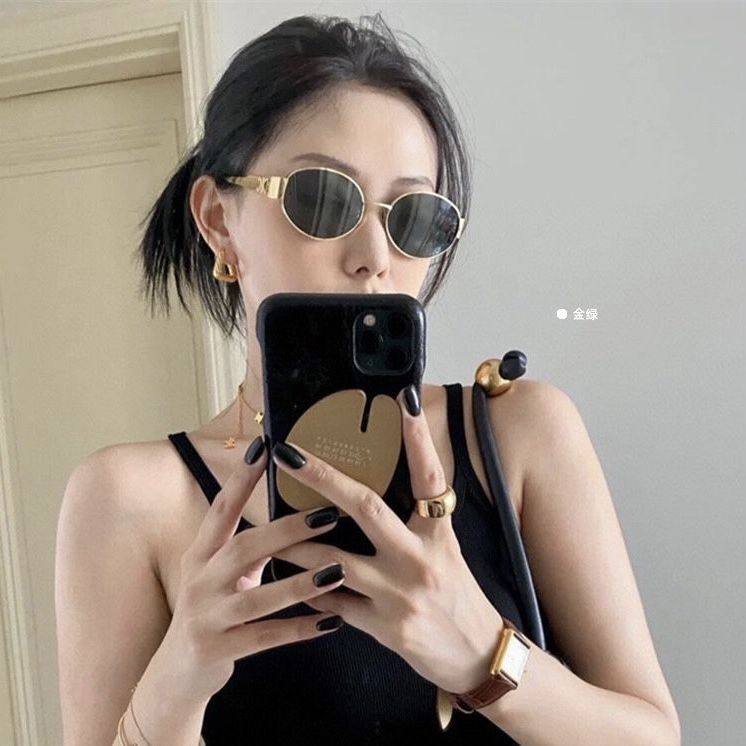 实拍凯旋复古美式太阳镜金属街拍时尚可爱高颜值墨镜椭圆,ZIPPO/瑞士军刀/眼镜,太阳眼镜,淘宝优惠券,粉丝福利购,淘宝优惠卷