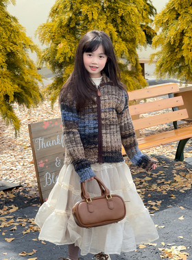 NONO CHILD 秋冬女童花边百搭半身裙仙女双层蛋糕半裙