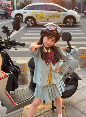 NONO CHILD 春日薄荷曼波女童学院风jk制服长袖套装