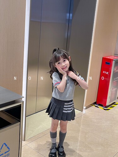 NONOCHILD女童英伦学院风翻领