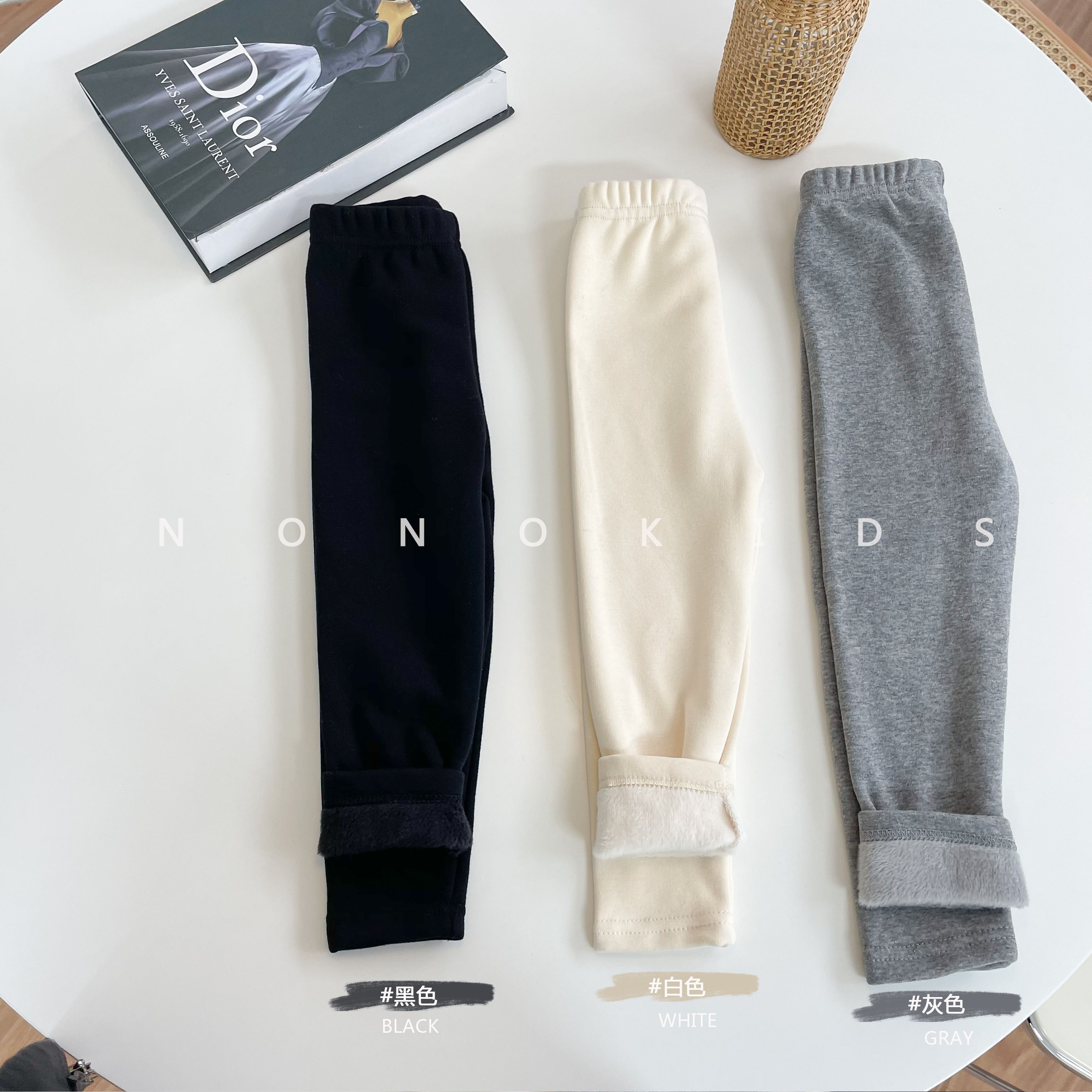 女童宝宝加绒修身打底裤