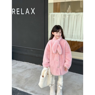 千金感环保皮草保暖外套洋气大衣 女童冬款 NONO CHILD