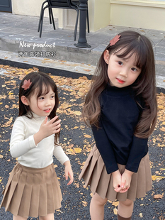 保暖内衣 秋冬儿童百搭打底衣高领羊绒刷毛纯色长袖 NONO CHILD