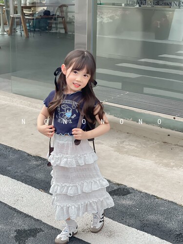 nonochild女童兔子T恤半身裙
