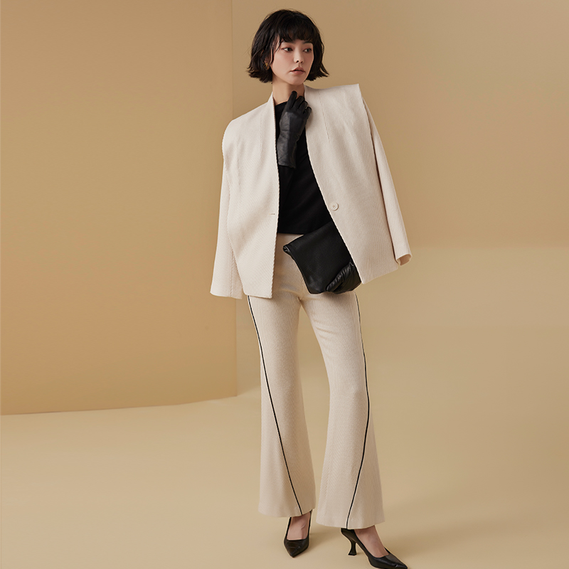 TU羊毛纯棉常规西装毛呢外套