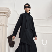 羊毛不规则两穿外套2026年新款 TU女装 都市谧语 高智淡人风上衣