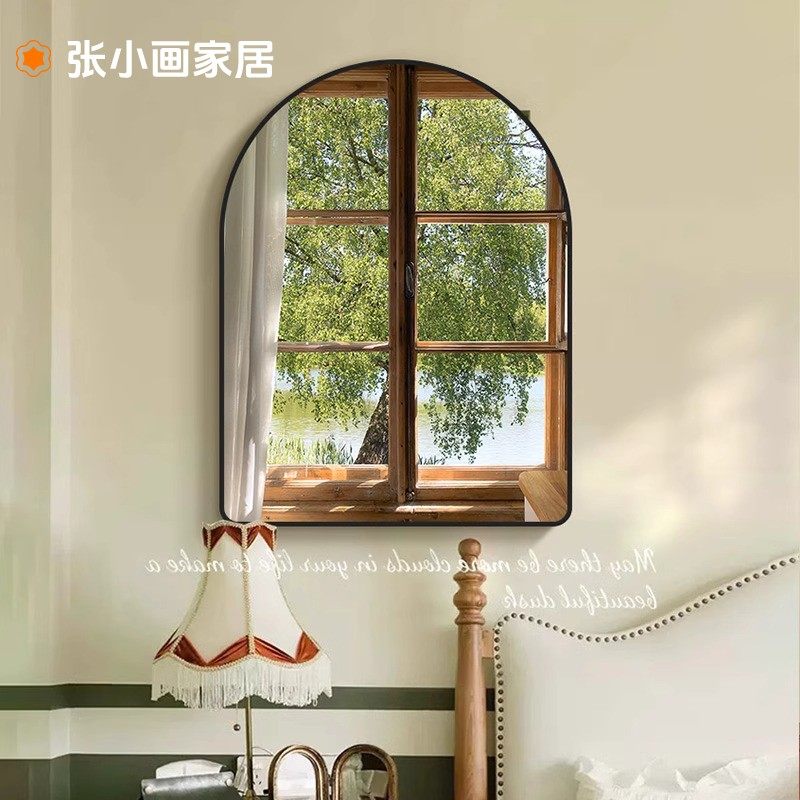 卧室床头装饰画法式假窗户画小清新风景挂画客厅2025新款饭厅壁画