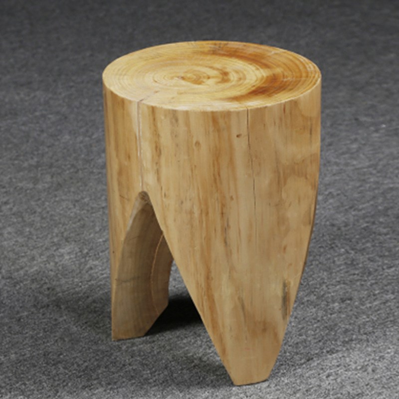 简易实木凳子咖啡厅办公室矮凳创意家用客厅茶叶店泡茶木墩凳子