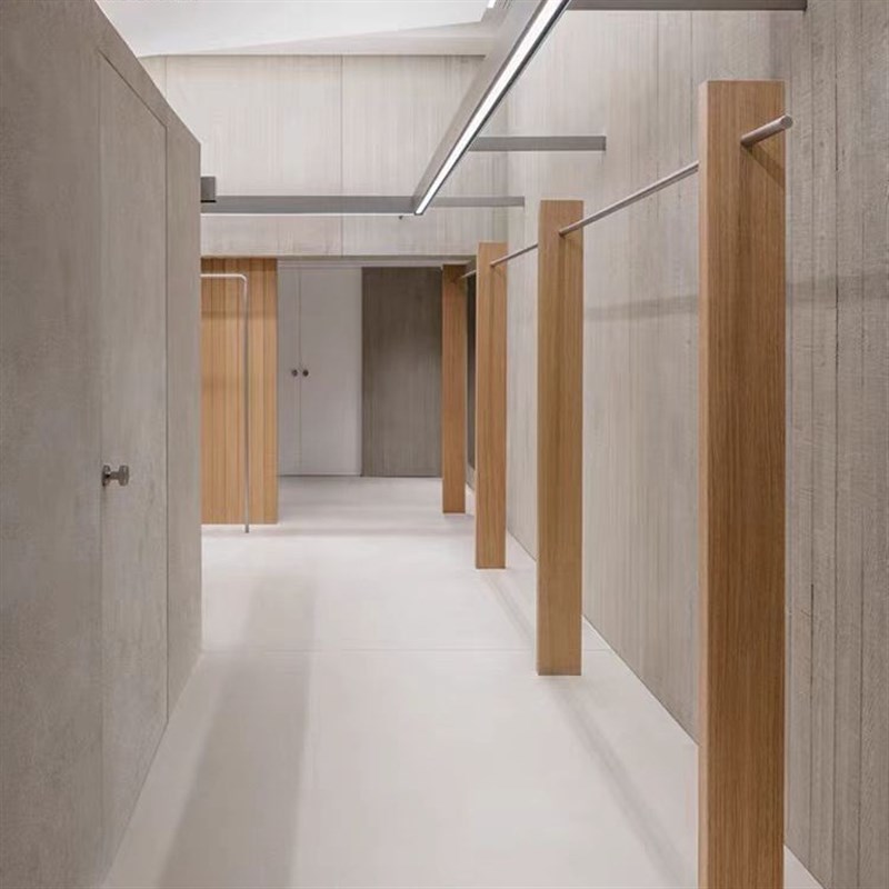 服装店展示架实木壁挂上墙架买手店不锈钢落地式挂衣架陈列架