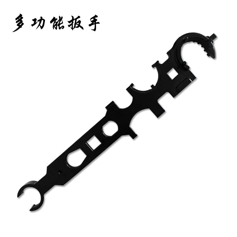 热卖户外野战多功能组合扳手 高硬度AR15/M4工具全钢制金属大扳手