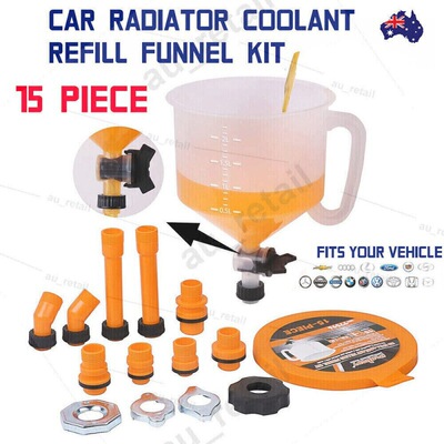 Coolant Funnel Kit with Valve Switch Radiator 15PC防冻液漏斗