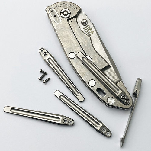 Rick Hinderer knives XM18钛合金背夹 口袋夹一体钛刀夹改装DIY