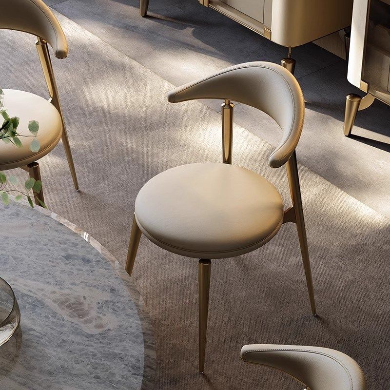 意式极简轻奢餐椅高端客厅家用全真皮靠背椅现代简约实木靠背书椅,住宅家具,餐椅,淘宝优惠券,粉丝福利购,淘宝优惠卷