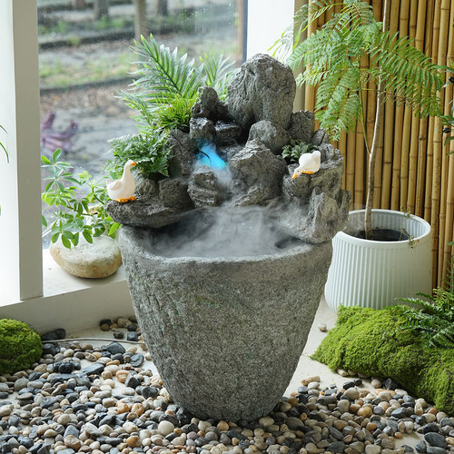 户外庭院风水轮假山鱼池招财摆件