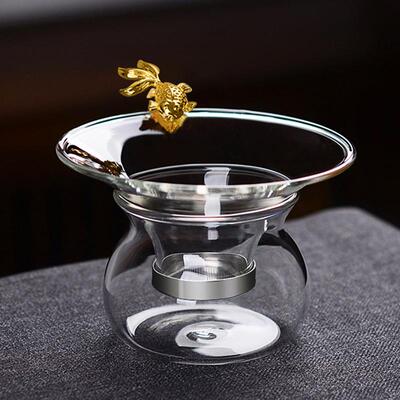 透明玻璃茶滤公道杯茶漏套装 创意茶具配件泡茶过滤网器