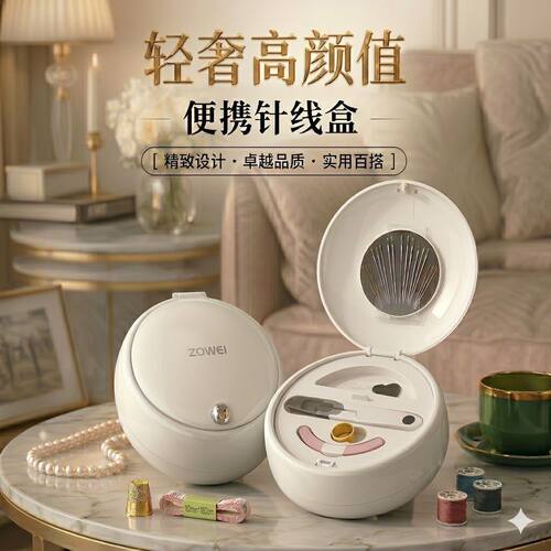 磁吸针线盒便携式家用针线工具盒宿舍手缝针线包多功能针线收纳盒