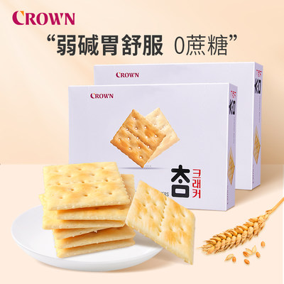 韩国crown太口咸香无蔗糖饼干