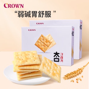 韩国crown克丽安太口奶盐苏打碱性咸香苏打饼干280g小零食