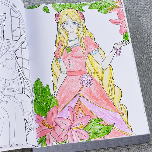 叶罗丽魔法涂色书女孩画画绘画册
