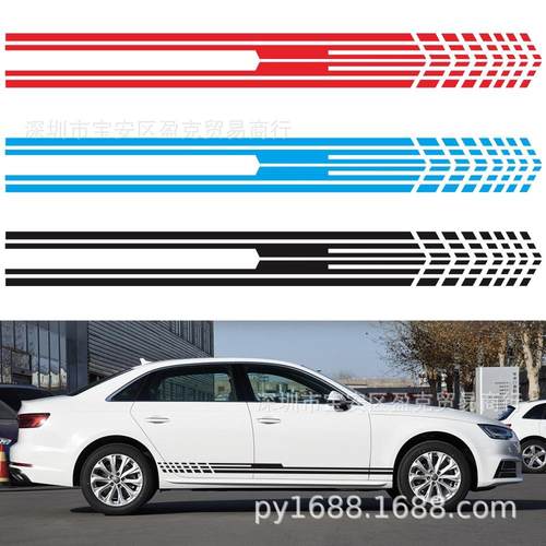 Y-323 通用新款车侧门装饰车贴纸 赛车运动乙烯基汽车车身贴拉花