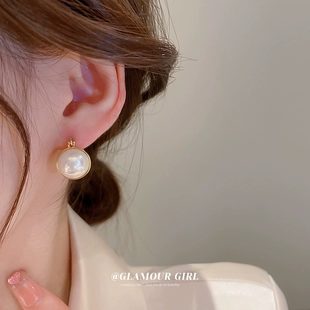 潮小众设计高级感耳环精致耳钉夏季 女气质耳饰 珍珠耳扣2022年新款