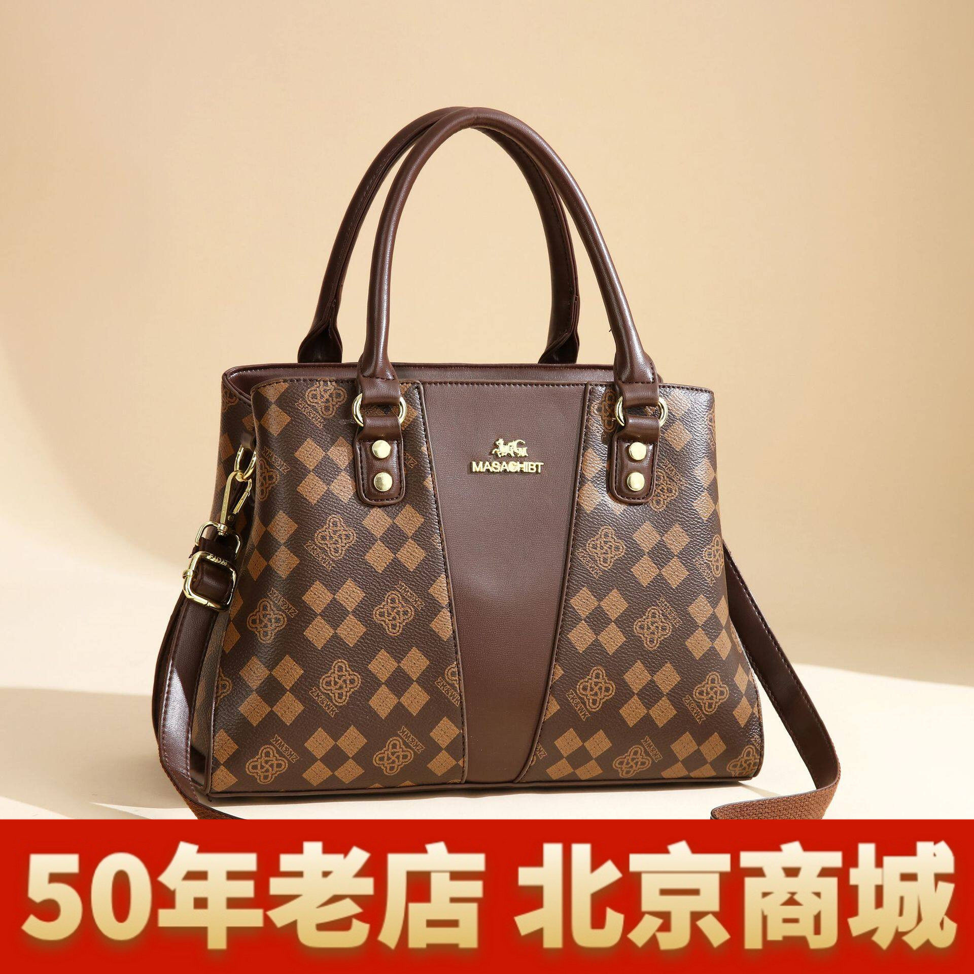 pu女包手提2026小众女士包包大容量单肩斜挎包高级感托特包女跨境