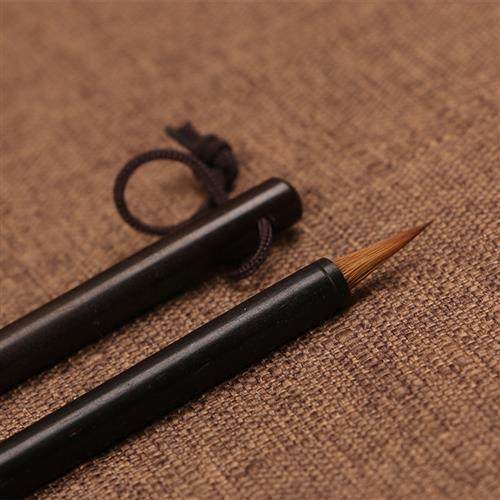 扶摇 狼毫小楷毛笔蝇头小字书法抄佛经文国画工笔勾线练习黑檀木