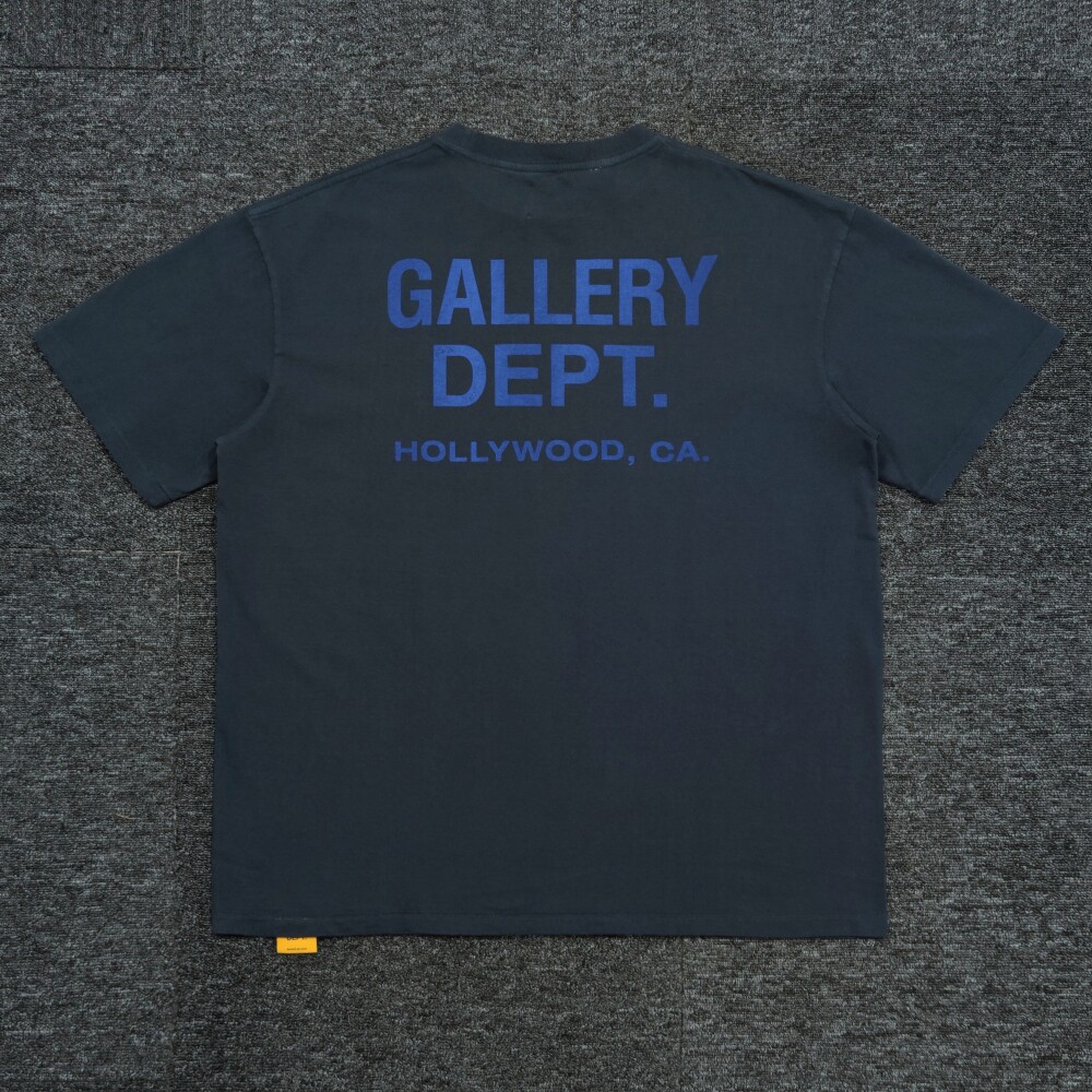 thumbnail for MEMBRE GALLERY DEPT. Hollywood Souvenir Tee navy blue letter short-sleeved T-shirt