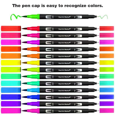 FineLiner Drawing Watercolor Marker Pens Dual Tip Brush pen