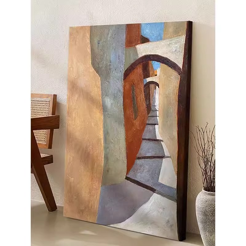 毕加索抽象卧室装饰画侘寂风客厅餐厅装饰画简约艺术玄关平面画图片