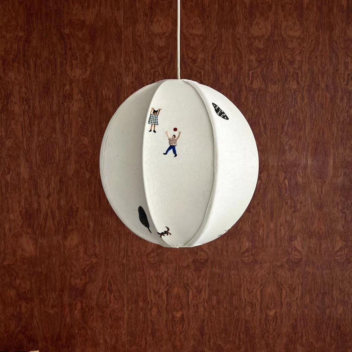 丹麦fermliving刺绣吊灯儿童房吊饰创意装饰ins北欧布艺设计师