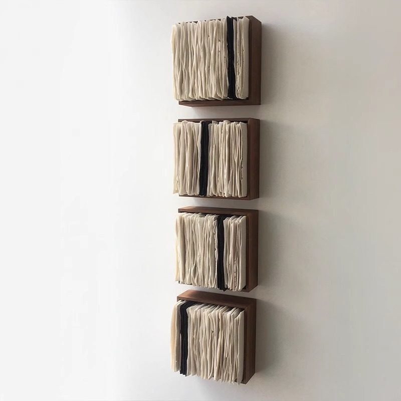 侘寂中古风客厅民宿装饰画高级感餐厅背景墙小尺寸组合挂画复古风