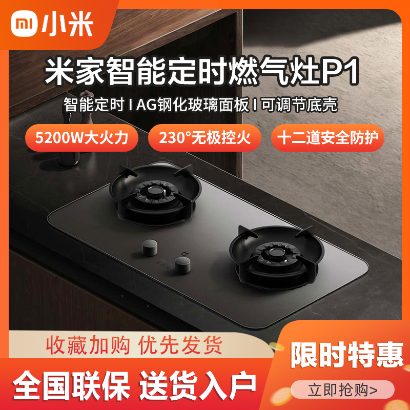 小米米家定时燃气灶双灶P1灶具
