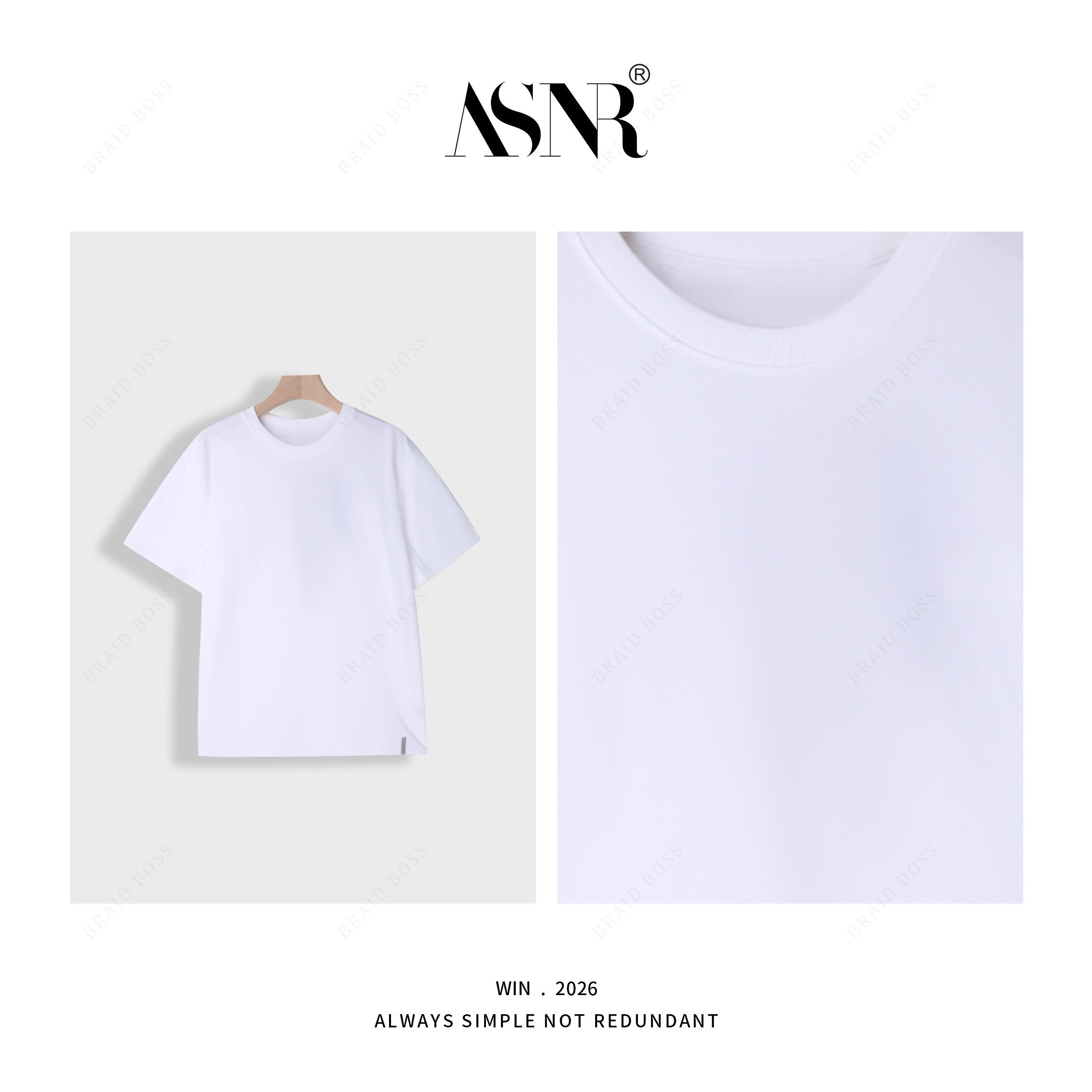 BRAID I 男装；鸟+刺绣宽松T恤JS-03121223