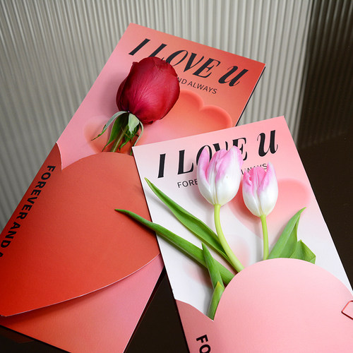 母亲节爱心花束单支花盒