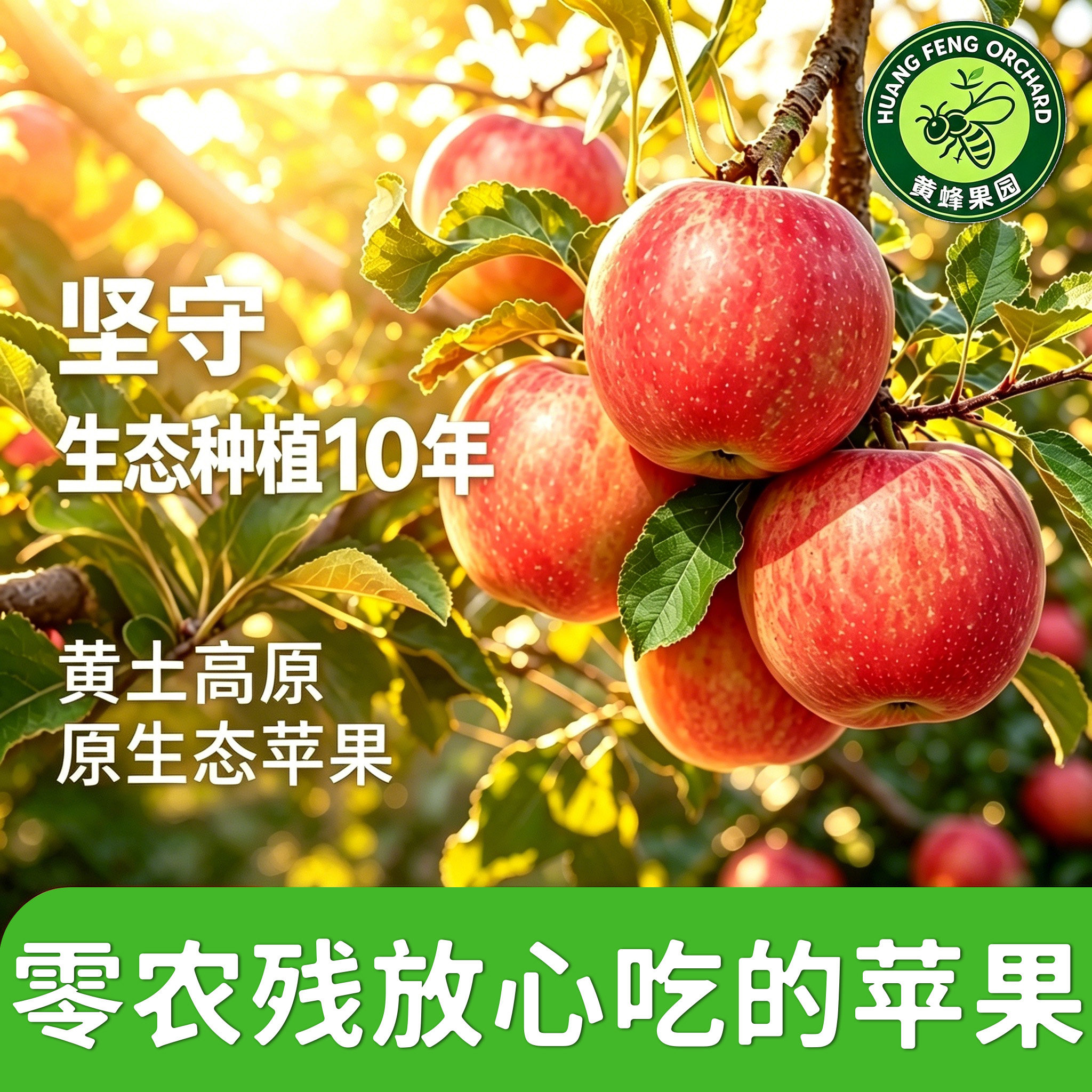 有机方式无农药化肥新鲜红富士