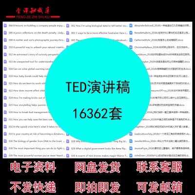 TED演讲文字稿电子版TED视频音频合集中英双语字幕英语学习资料
