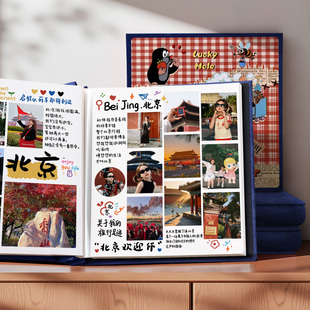 自粘贴覆膜式diy宝宝成长记录册情侣相册本大容量家庭照片收纳册