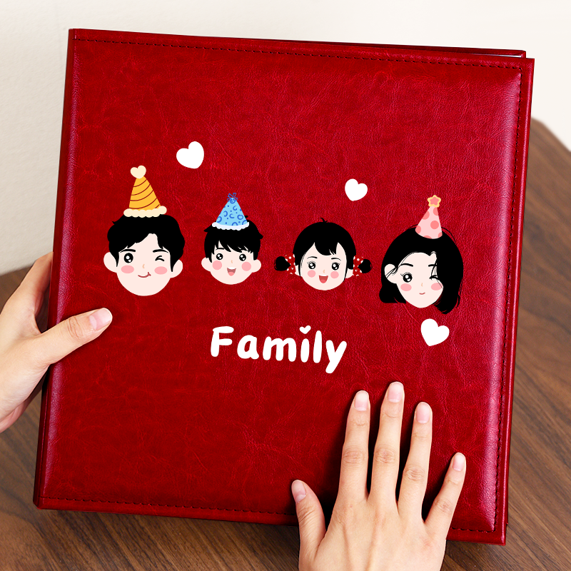 diy大容量覆膜相册本纪念册宝宝相册相簿皮质混合尺寸打印照片