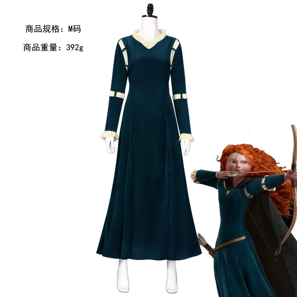 Brave勇敢传说梅莉达公主cos全套万圣节长裙cosplay工厂现货