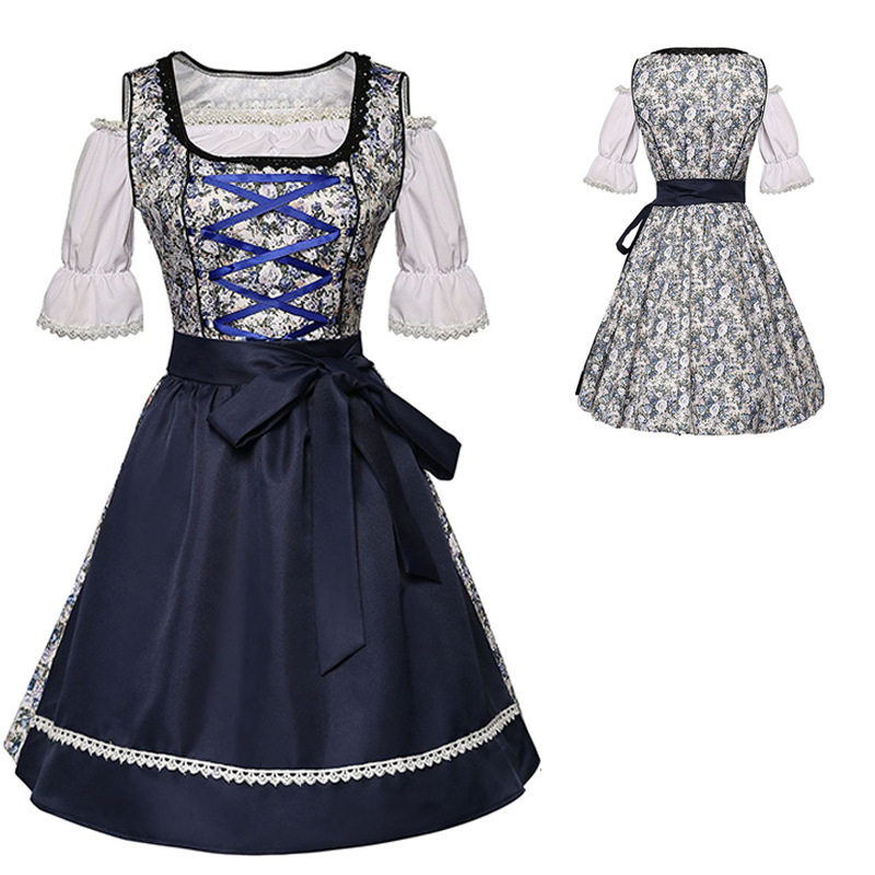 外贸德国慕尼黑啤酒狂欢节啤酒妹扮演服装巴伐利亚民族制服表演服