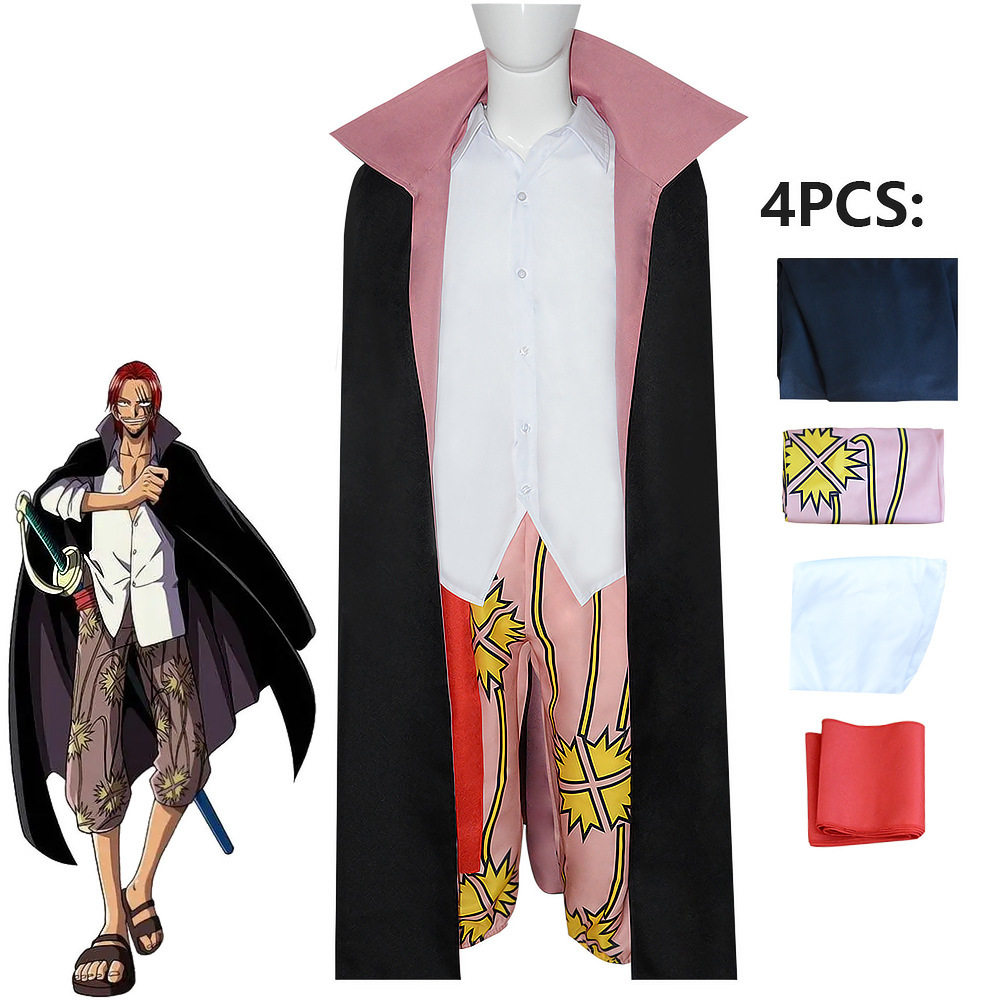 海贼王红发香克斯cos服 动漫One Piece cosplay服装工厂现货图片
