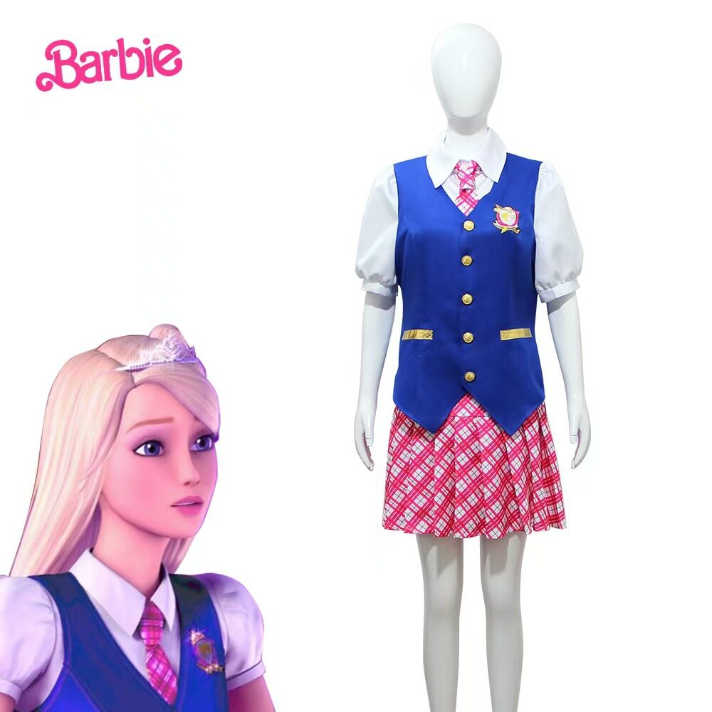 电影芭比之公主学院cos服公主裙校服德兰西jk制服cosplay女装服饰
