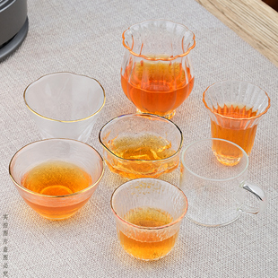 各式高端玻璃茶杯杯垫套装精致茶道家用会议商务会客功夫茶杯酒杯