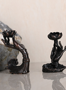 倒流香合金仿古佛手拈花檀香塔香